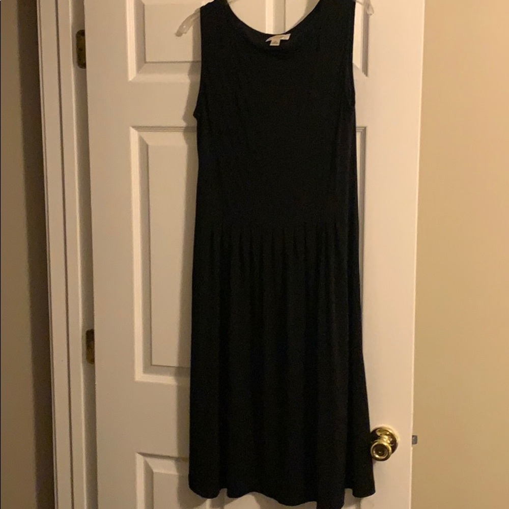 Talbots Black Pleated Dress